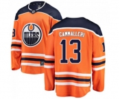 Edmonton Oilers #13 Mike Cammalleri Authentic Orange Home Fanatics Branded Breakaway NHL Jersey