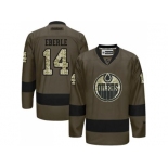 Edmonton Oilers #14 Jordan Eberle Green Salute to Service Stitched NHL Jersey