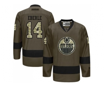 Edmonton Oilers #14 Jordan Eberle Green Salute to Service Stitched NHL Jersey