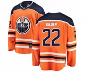 Edmonton Oilers #22 Tobias Rieder Authentic Orange Home Fanatics Branded Breakaway NHL Jersey