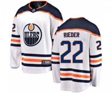 Edmonton Oilers #22 Tobias Rieder Authentic White Away Fanatics Branded Breakaway NHL Jersey