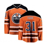 Edmonton Oilers #31 Grant Fuhr Fanatics Branded Orange Home Breakaway NHL Jersey