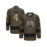 Edmonton Oilers #4 Taylor Hall Green Salute to Service Stitched NHL Jersey