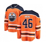 Edmonton Oilers #46 Pontus Aberg Authentic Orange Home Fanatics Branded Breakaway NHL Jersey