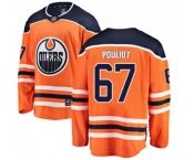 Edmonton Oilers #67 Benoit Pouliot Fanatics Branded Orange Home Breakaway NHL Jersey