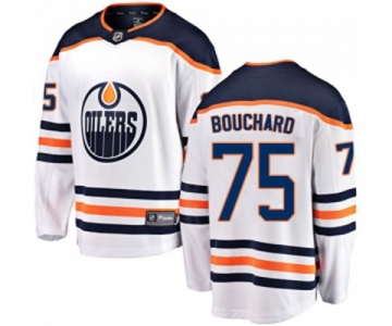 Edmonton Oilers #75 Evan Bouchard Authentic White Away Fanatics Branded Breakaway NHL Jersey