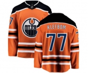 Edmonton Oilers #77 Oscar Klefbom Fanatics Branded Orange Home Breakaway NHL Jersey