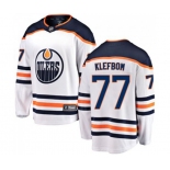 Edmonton Oilers #77 Oscar Klefbom Fanatics Branded White Away Breakaway NHL Jersey