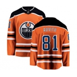 Edmonton Oilers #81 Yohann Auvitu Fanatics Branded Orange Home Breakaway NHL Jersey