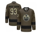 Edmonton Oilers #93 Ryan Nugent-Hopkins Green Salute to Service Stitched NHL Jersey