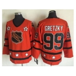 Edmonton Oilers #99 Wayne Gretzky Orange All Star CCM Throwback Stitched NHL Jersey