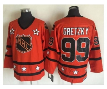 Edmonton Oilers #99 Wayne Gretzky Orange All Star CCM Throwback Stitched NHL Jersey