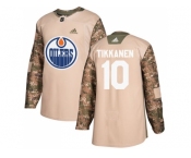 Men Adidas Edmonton Oilers #10 Esa Tikkanen Camo Authentic 2017 Veterans Day Stitched NHL Jersey