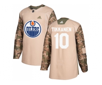 Men Adidas Edmonton Oilers #10 Esa Tikkanen Camo Authentic 2017 Veterans Day Stitched NHL Jersey