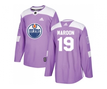 Men Adidas Edmonton Oilers #19 Patrick Maroon Purple Authentic Fights Cancer Stitched NHL Jersey