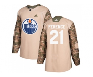 Men Adidas Edmonton Oilers #21 Andrew Ference Camo Authentic 2017 Veterans Day Stitched NHL Jersey