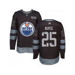 Men Adidas Edmonton Oilers #25 Darnell Nurse Black 1917-2017 100th Anniversary Stitched NHL Jersey