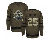 Men Adidas Edmonton Oilers #25 Darnell Nurse Green Salute to Service Stitched NHL Jersey