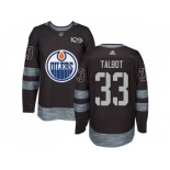 Men Adidas Edmonton Oilers #33 Cam Talbot Black 1917-2017 100th Anniversary Stitched NHL Jersey