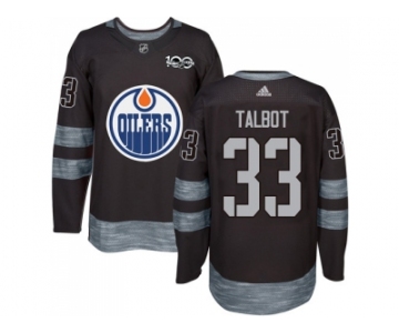 Men Adidas Edmonton Oilers #33 Cam Talbot Black 1917-2017 100th Anniversary Stitched NHL Jersey