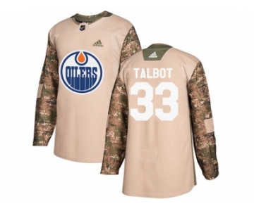 Men Adidas Edmonton Oilers #33 Cam Talbot Camo Authentic 2017 Veterans Day Stitched NHL Jersey