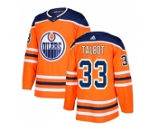 Men Adidas Edmonton Oilers #33 Cam Talbot Orange Home Authentic Stitched NHL Jers