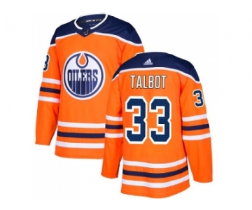 Men Adidas Edmonton Oilers #33 Cam Talbot Orange Home Authentic Stitched NHL Jers