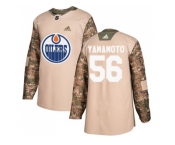 Men Adidas Edmonton Oilers #56 Kailer Yamamoto Camo Authentic 2017 Veterans Day Stitched NHL Jersey