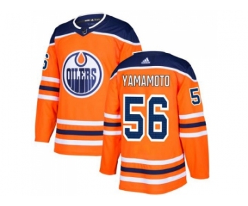 Men Adidas Edmonton Oilers #56 Kailer Yamamoto Orange Home Authentic Stitched NHL Jersey