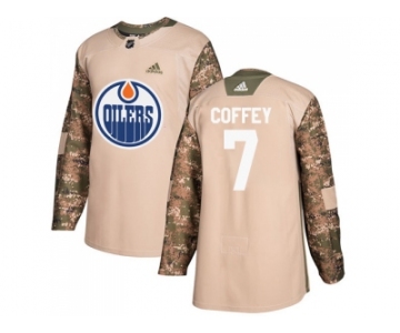 Men Adidas Edmonton Oilers #7 Paul Coffey Camo Authentic 2017 Veterans Day Stitched NHL Jersey