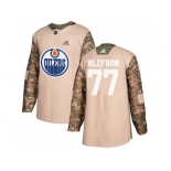 Men Adidas Edmonton Oilers #77 Oscar Klefbom Camo Authentic 2017 Veterans Day Stitched NHL Jersey