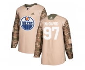 Men Adidas Edmonton Oilers #97 Connor McDavid Camo Authentic 2017 Veterans Day Stitched NHL Jersey