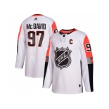 Men Adidas Edmonton Oilers #97 Connor McDavid White 2018 All-Star Pacific Division Authentic Stitched NHL Jersey