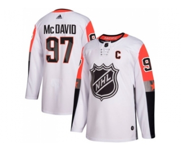 Men Adidas Edmonton Oilers #97 Connor McDavid White 2018 All-Star Pacific Division Authentic Stitched NHL Jersey