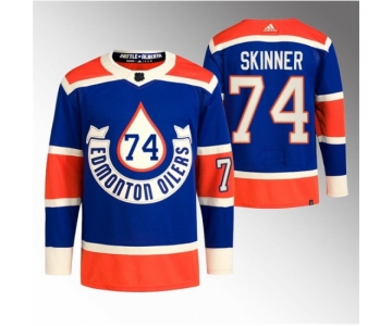 Men Edmonton Oilers #74 Stuart Skinner 2023 Royal Heritage Classic Primegreen Stitched Jersey