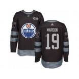 Men's Adidas Edmonton Oilers #19 Patrick Maroon Authentic Black 1917-2017 100th Anniversary NHL Jersey