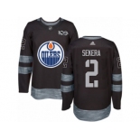 Men's Adidas Edmonton Oilers #2 Andrej Sekera Authentic Black 1917-2017 100th Anniversary NHL Jersey