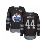 Men's Adidas Edmonton Oilers #44 Zack Kassian Authentic Black 1917-2017 100th Anniversary NHL Jersey