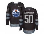 Men's Adidas Edmonton Oilers #50 Jonas Gustavsson Authentic Black 1917-2017 100th Anniversary NHL Jersey