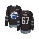 Men's Adidas Edmonton Oilers #67 Benoit Pouliot Authentic Black 1917-2017 100th Anniversary NHL Jersey