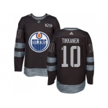 Men's Edmonton Oilers #10 Esa Tikkanen Black 1917-2017 100th Anniversary Stitched NHL Jersey