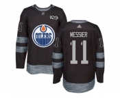 Men's Edmonton Oilers #11 Mark Messier Black 1917-2017 100th Anniversary Stitched NHL Jersey