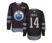 Men's Edmonton Oilers #14 Jordan Eberle Black 1917-2017 100th Anniversary Stitched NHL Jersey