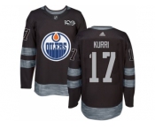 Men's Edmonton Oilers #17 Jari Kurri Black 1917-2017 100th Anniversary Stitched NHL Jersey