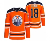 Men's Edmonton Oilers #18 Zach Hyman Orange Stitched Jersey