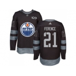 Men's Edmonton Oilers #21 Andrew Ference Black 1917-2017 100th Anniversary Stitched NHL Jersey