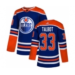 Men's Edmonton Oilers #33 Cam Talbot Royal Alternate Stitched Hockey Jersey