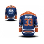 Men's Edmonton Oilers #33 Cam Talbot Royal Blue Home NHL Jersey