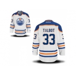 Men's Edmonton Oilers #33 Cam Talbot White Away NHL Jersey