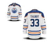 Men's Edmonton Oilers #33 Cam Talbot White Away NHL Jersey